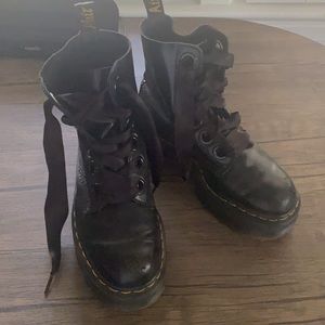 Dr. Martens Women’s Molly Boots (ribbon platforms)